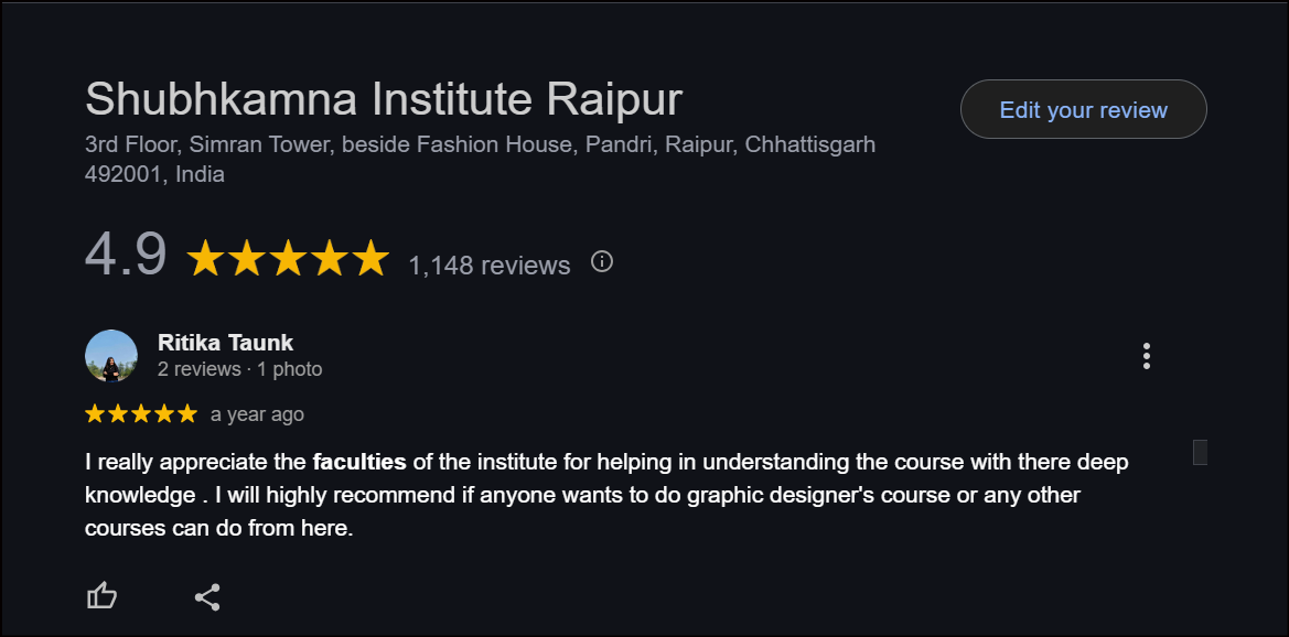 Google Review for Full Stack Web App Project 3