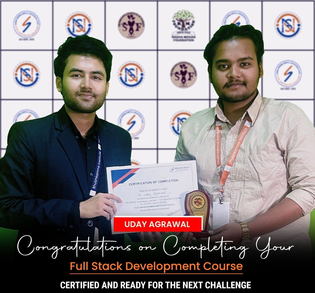 Web Development Certification Ceremony at Shubhkamna Institute